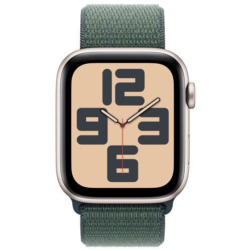 Koodo Apple Watch SE 44mm Starlight Aluminum Case with Lake Green Sport Loop - Monthly Tab Payment