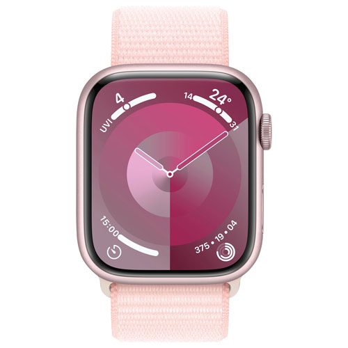 Koodo Apple Watch Series 9 45mm Pink Aluminum Case with Light Pink Sport Loop - Monthly Tab Payment