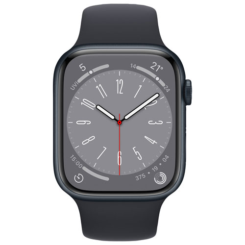 Koodo Apple Watch Series 8 (GPS + Cellular) 45mm Midnight Aluminum Case with Midnight Sport Band - Medium/Large - Monthly Tab Payment