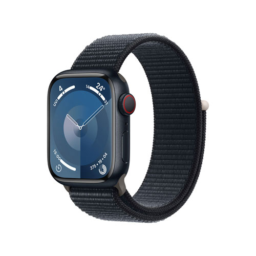 Apple Watch Series 9 avec boîtier de 41 mm en aluminium minuit et bracelet sport minuit par Koodo - Petit - Paiement Balance mensuel