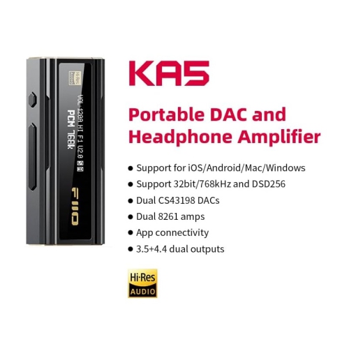 FIIO KA5 USB DAC Headphone Amp with 3.5mm and 4.4mm Outputs