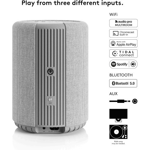 Haut-parleur sans fil Bluetooth A10 MKII Audio Pro, haute fidélité iPhone, Wi-Fi/entrée 3,5 mm, haut-parleur portatif