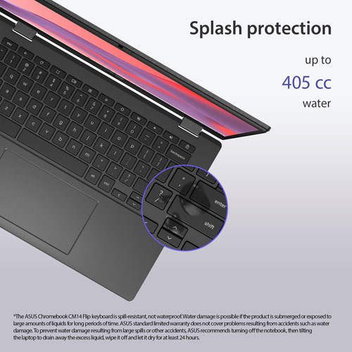 Chromebook 2-en-1 à écran tactile de 14 po CM14 Flip d'ASUS avec 3 mois de forfait Google AI Pro