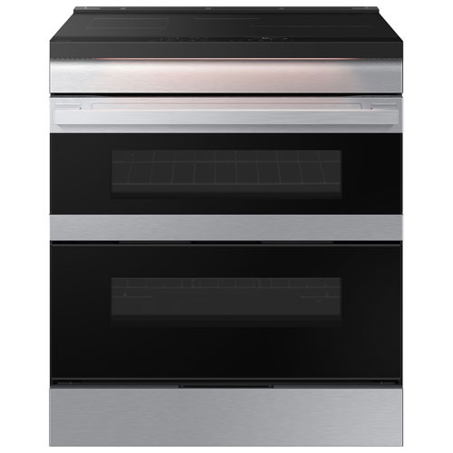 Open Box - Samsung 30" 6.3 Cu. Ft. Double Oven Slide-In Induction Air Fry Range - SS - Scratch & Dent