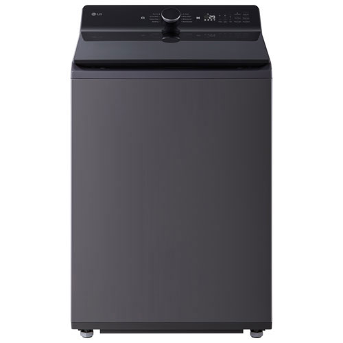 Open Box - LG 6.1 Cu. Ft. High Efficiency Top Load Washer - Matte Black - Perfect Condition