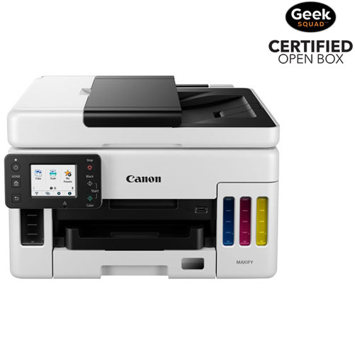 Image 1 de 1.. Boîte ouverte - Imprimante à jet d'encre tout-en-un sans fil Supertank Maxify GX6021 de Canon