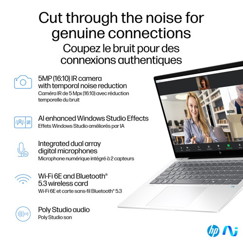 HP OmniBook X 14" Gen AI PC Laptop - Glacier Silver