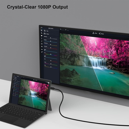 BENFEI Mini DisplayPort to HDMI 6 Feet Cable, Mini DP to HDMI Cable with MacBook Air/Pro, Surface Pro/Dock, Monitor, Projector