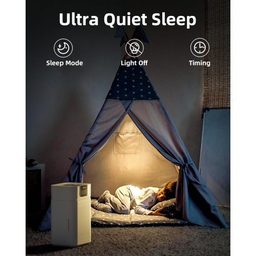 Purificateur d'air VEWIOR pour la maison grande pièce, filtre HEPA couvrant jusqu'à 1560&nbsp;pi² pour le pollen de fumée sauvage