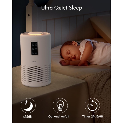 Purificateurs d'air VEWIOR pour la maison grande pièce jusqu'à 1400&nbsp;pi², purificateurs d'air HEPA H13 pour la chambre à coucher, pour l'odeur de