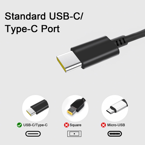 65W USB-C/Type C Laptop Charger Adapter for Lenovo Chromebook ThinkPad X1 T480 T480s T580 T580s T490s E585 E580 E590 E595 C330 14e 300e 500e Yoga