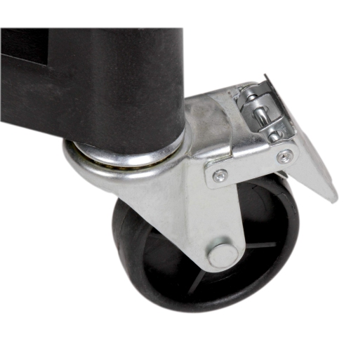 MaxWorks 80774 3-Shelf Utility Plastic Cart with Wheels-225 Lbs Maximum Capacity, Black