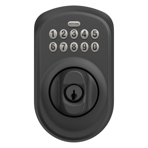 Schlage BE365 PLY 622 Keypad Electronic Deadbolt, Matte Black