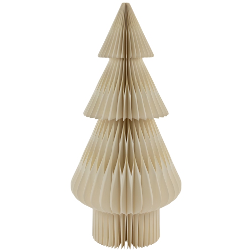 Accordion Honeycomb Foldable Paper Christmas Tree - 3' - Cream