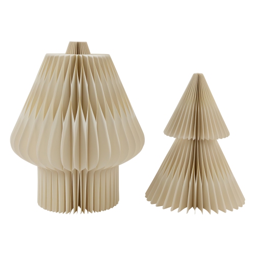 Accordion Honeycomb Foldable Paper Christmas Tree - 3' - Cream