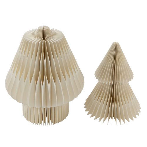 Accordion Honeycomb Foldable Paper Christmas Tree - 3' - Cream