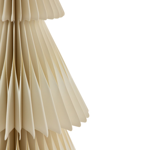 Accordion Honeycomb Foldable Paper Christmas Tree - 3' - Cream