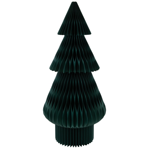 Tall Accordion Honeycomb Foldable Paper Christmas Tree - 4' - Dark Green