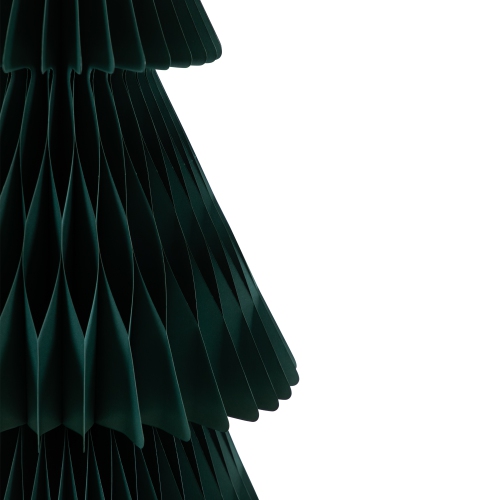 Tall Accordion Honeycomb Foldable Paper Christmas Tree - 4' - Dark Green