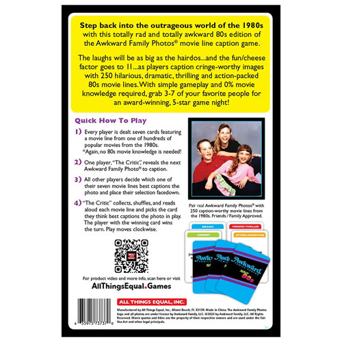 Jeu de cartes All Things Equal: Awkward Family Photos Totally 80s.