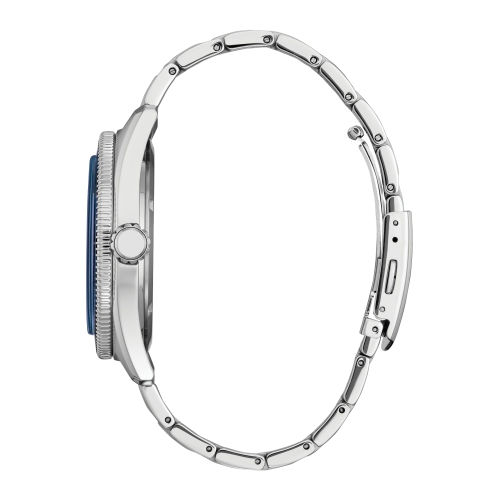 Citizen Mens Brycen Eco-Drive Watch 43mm Silver-Tone Stainless Steel Case and Bracelet with Blue Dial