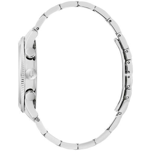 Bulova Mens Classic Quartz Watch 42mm Silver-Tone Stainless Steel Case and Bracelet with Aqua Dial