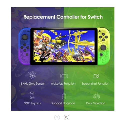 Switch Controllers for Nintendo Switch, Replacement for Switch Wireless Controller with Double Vibration, Wake-Up/Screenshot/Motion Control- Blue