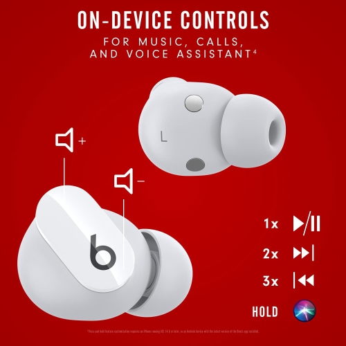 Beats Studio Buds – True Wireless Noise Cancelling Earbuds – White-