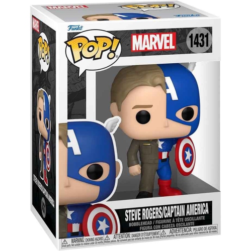 Pop Marvel Marvel Split 3.75 Inch Action Figure - Captain America/Steve Rogers #1431