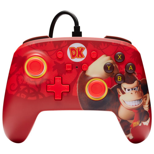 Manette avec fil optimisée de PowerA pour Nintendo Switch - Donkey Kong Flex