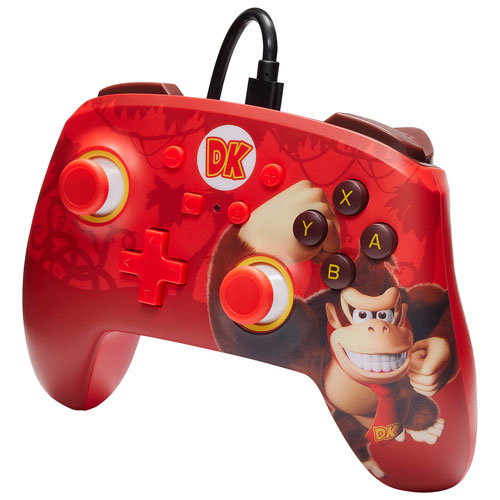 Manette avec fil optimisée de PowerA pour Nintendo Switch - Donkey Kong Flex