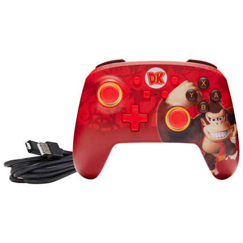 Manette avec fil optimisée de PowerA pour Nintendo Switch - Donkey Kong Flex
