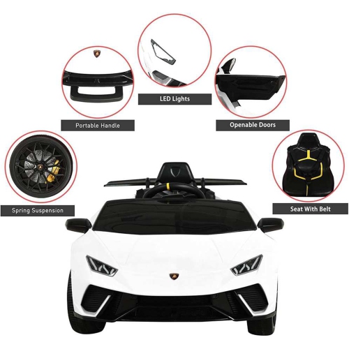 Zoom Buggeez Licensed Lamborghini Huracan S308 12v Electric Kids Ride on Car