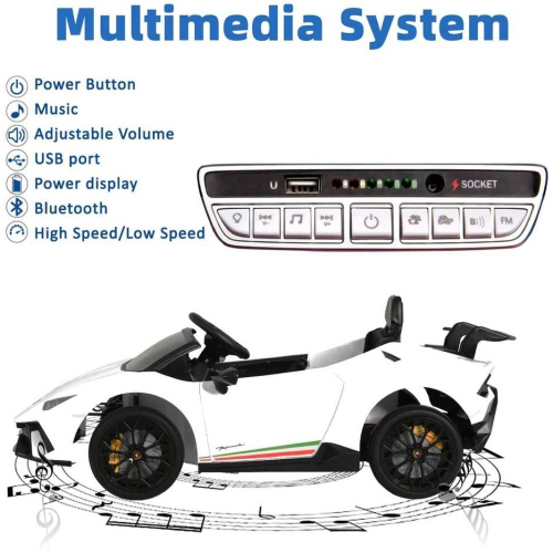 Zoom Buggeez Licensed Lamborghini Huracan S308 12v Electric Kids Ride on Car