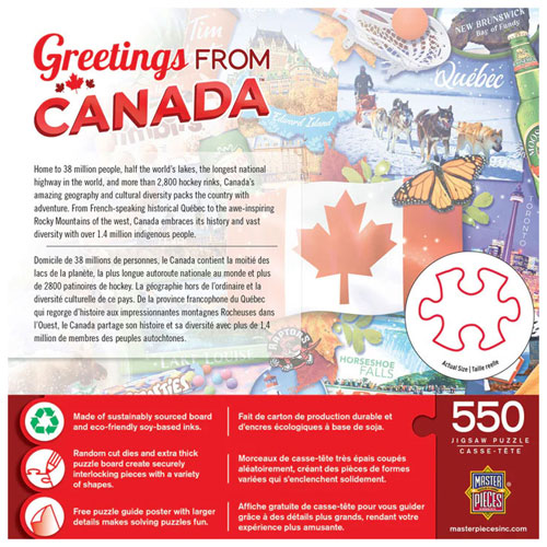Casse-tête Greetings From Canada - 550 pièces
