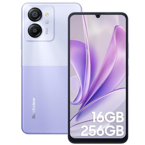Cell Phone, Blackview Color 8 16GB RAM+256GB ROM Unlocked Smartphone, 4G Dual SIM Android Phone with 6000mAh 18W Fast Charge, 6.75" HD+ 90Hz, 50MP Ca