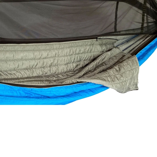 Hidden Wild Sleeping Bag Hammock with Bug Net - 9.25' - Blue