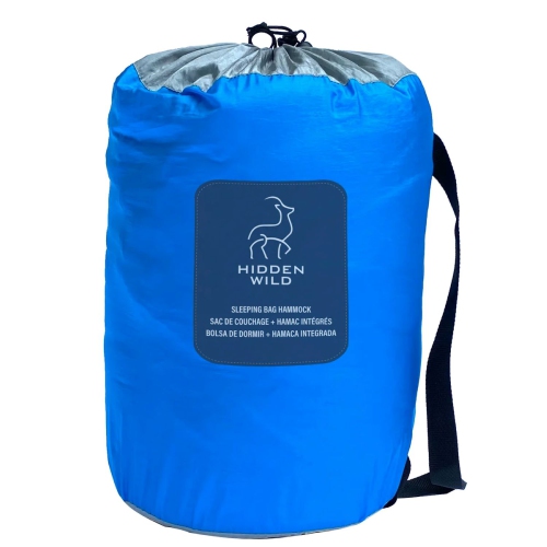 Hidden Wild Sleeping Bag Hammock with Bug Net - 9.25' - Blue