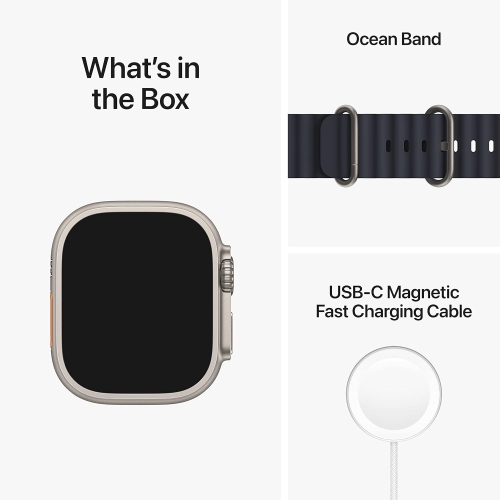 Apple MQET3LL/A Watch Ultra (GPS + Cellular) 49mm Titanium w/ Midnight Ocean Band - Titanium (2022) by APPLE - Refurbished condition - Image 4