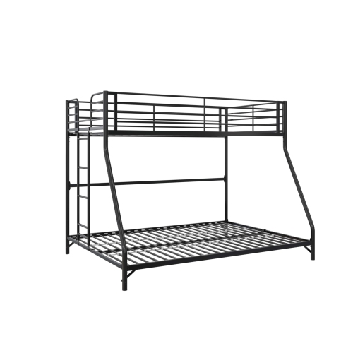 DHP BrEZ Build Daven Easy Assembly Kids Bunk Bed, Twin Over Full, Black