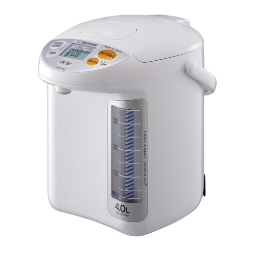 Zojirushi – Chauffe-eau à fenêtre panoramique CD-LFC40 Micom, 135&nbsp;oz/4,0&nbsp;L, blanc