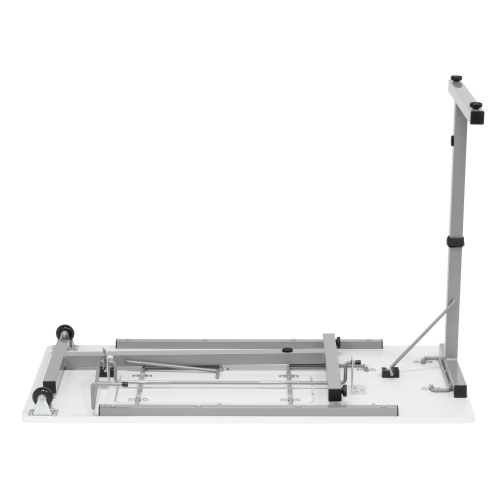 Rollaway II Compact Portable Folding Sewing Table, Silver/White