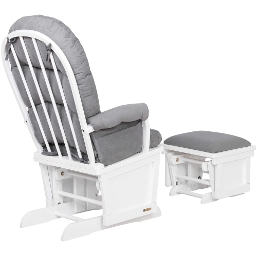 Lennox Furniture Glider Rocker Combo White Light Grey