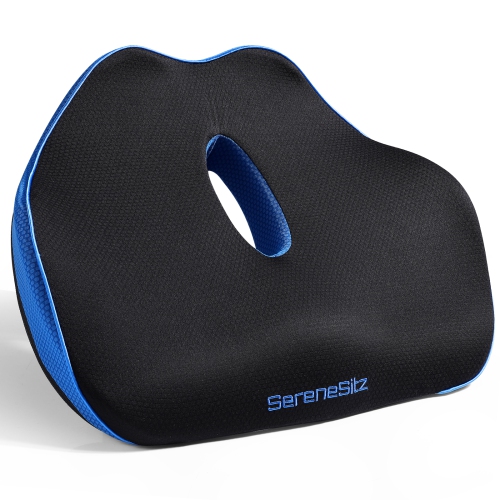 SereneSitz Ergonomic Memory Foam Seat Cushion for Ultimate Comfort & Support: Ideal for Pain Relief, Enhanced Posture & All-Day Sitting in Office,