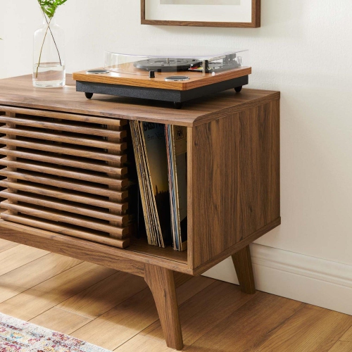 Meuble de présentation moderne en vinyle de 37 po Render Mid-Century de Modway, fini noyer