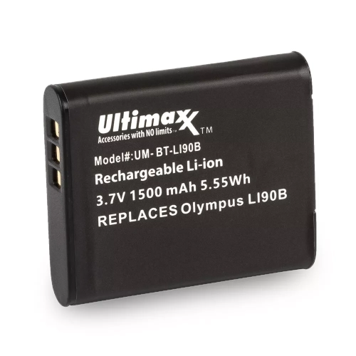 Batterie de rechange ULTIMAXX pour Olympus 90&nbsp;B - 1500 mAh
