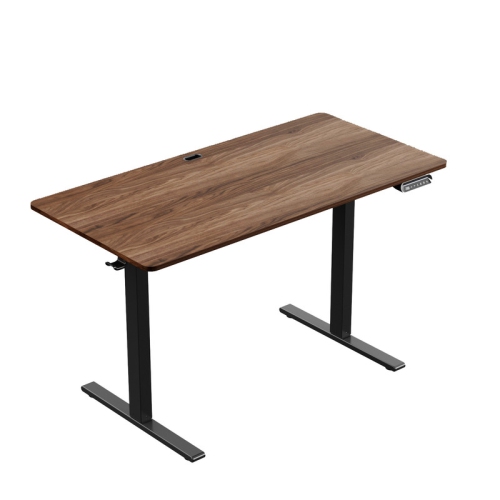 Huanuo 160 x 70cm Walnut Electric Height Adjustable Standing Desk. Perfect for a Computer Workstation Home & Office.