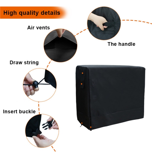 48*24 * 42 pouces Couvercle de support de rangement extérieur pour bûches de feu Protection contre la neige imperméable