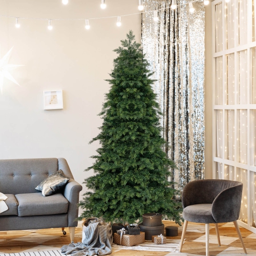 Arbre de Noël artificiel de 6 pi de Costway avec 721 embouts de branches en PVC et support pliable en métal