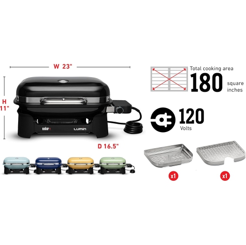Weber Lumin Compact Electric Grill Black